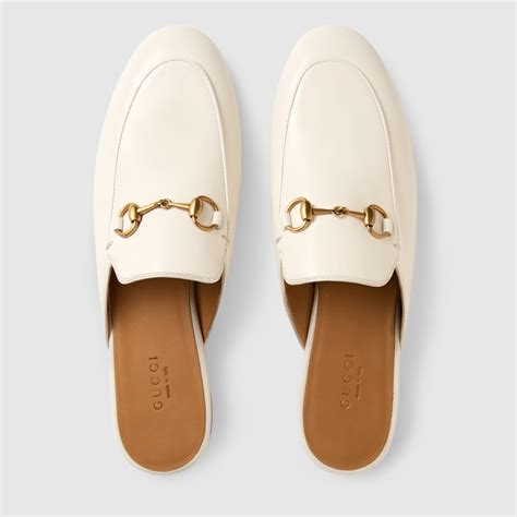 gucci peyton slippers|White Leather Princetown Slipper .